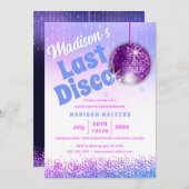 Invitation Dernière disco rétro Bachelorette (Devant / Derrière)