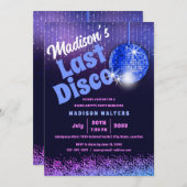 Invitation Dernière disco rétro Bachelorette (Devant / Derrière)