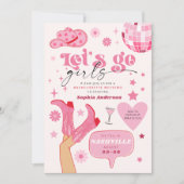 Invitation Dernière Disco Rodeo Bachelorette Party Nash Bash (Devant)