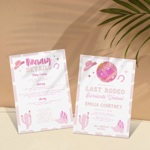 Invitation Dernière Fête de Bachelorette de la Cowgirl Disco