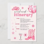 Invitation Dernière Fête de Bachelorette Rodeo Disco Nash Bas (Dos)