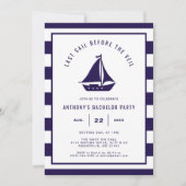 Invitation Dernière Fête de Célibataire Naútíque Avant le Voi (Devant)