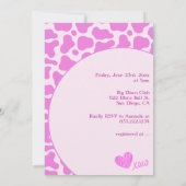 Invitation Dernière fête de Fête des mariées Rodeo Rose Cowgi (Dos)