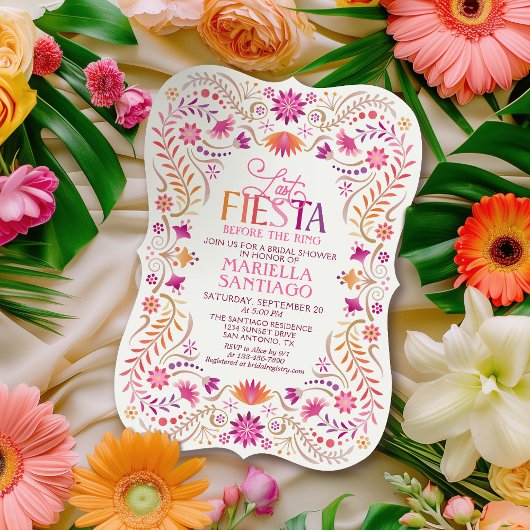 Invitation Dernière Fête des mariées Fiesta