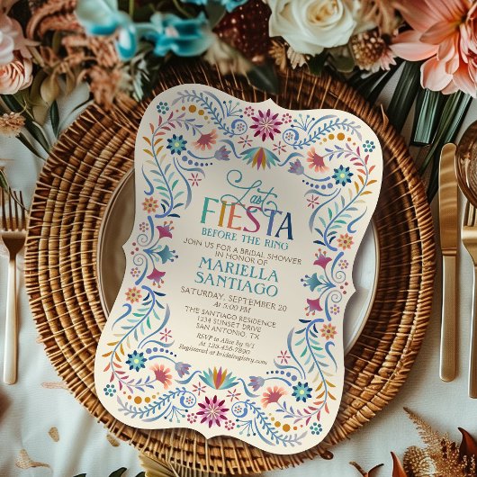 Invitation Dernière Fête des mariées Fiesta Boho