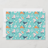 Invitation Dernière Fête des mariées moderne rétro rose (Dos)