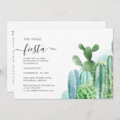 Invitation Dernière Fiesta Bachelorette Week-End Itinéraire d (Devant / Derrière)