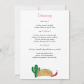 Invitation Dernière Fiesta Margarita Bachelorette Week-end (Dos)