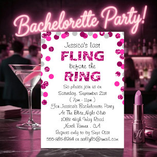 Invitation Dernière Fling Avant La Bachelorette De La Ring