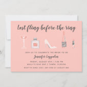 Invitation Dernière Fling avant la Bachelorette de la Ring (Devant)