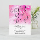 Invitation Dernière Fling Avant La Bachelorette De La Ring (Debout devant)
