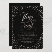 Invitation Dernière Fling Avant La Bague | Bachelorette (Devant / Derrière)