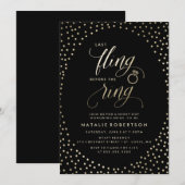 Invitation Dernière Fling Avant La Bague | Bachelorette (Devant / Derrière)