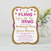 Invitation Dernière Fling Avant L'Anneau - Bachelorette Party (Debout devant)