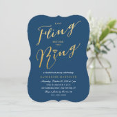 Invitation Dernière Fling Avant Le Ring Chic Bachelorette Par (Debout devant)