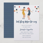 Invitation Dernière Fling Girl's Dancing Bachelorette Party (Devant / Derrière)