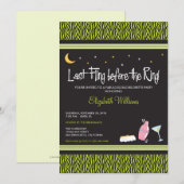 Invitation Dernière Fling Zebra Bachelorette (chau (Devant / Derrière)
