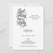 Invitation dernière fuite avant le ring Bachelorette Script (Devant)
