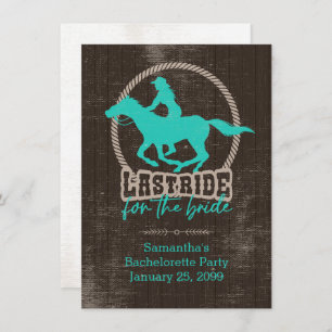 Invitation Dernière Marche Turquoise Lumineuse Pour L'Invitat