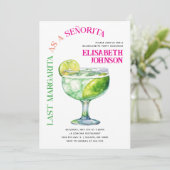 Invitation Dernière Margarita branchée comme une Señorita Bac (Debout devant)
