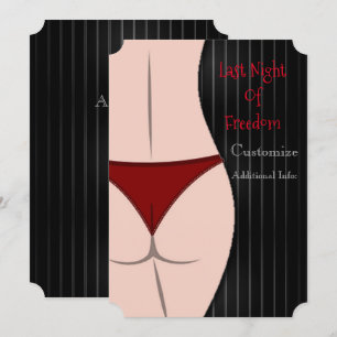 Invitation Dernière Nuit De Liberté Enterrement De Vie De Gar