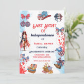 Invitation Dernière nuit d'indépendance 4ème de Bachelorette (Debout devant)