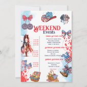 Invitation Dernière nuit d'indépendance 4ème de Bachelorette (Dos)