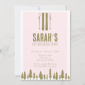 Invitation Dernière partie de ski de fond d'hiver Bachelorett (Devant)