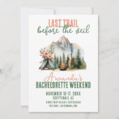 Invitation Dernière piste Glamping Bachelorette Itinéraire We (Devant)