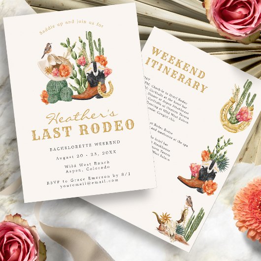 Invitation dernière Rodeo Bachelorette