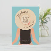 Invitation Dernière Splash Black Hair Bachelorette Pool Party (Debout devant)