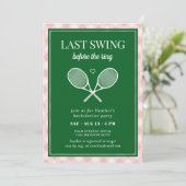 Invitation Dernière swing avant la ceinture de tennis Bachelo (Debout devant)
