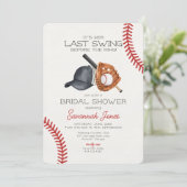 Invitation Dernière swing avant la Fête des mariées de baseba (Debout devant)