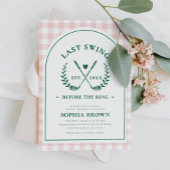 Invitation Dernière swing avant la Fête des mariées de golf d
