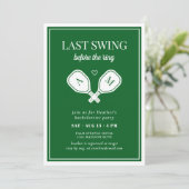 Invitation Dernière swing avant la sonnerie de sonnerie (Debout devant)