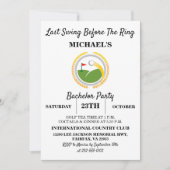 Invitation Dernière swing avant l'anneau | Golf Bachelor Part (Devant)