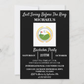 Invitation Dernière swing avant l'anneau | Golf Bachelor Part (Devant)