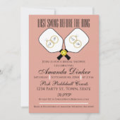 Invitation Dernière swing avant l'anneau Mariage Pickleball r (Devant)