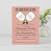 Invitation Dernière swing avant l'anneau Mariage Pickleball r (Debout devant)