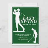 Invitation Dernière swing avant le Ring Golf Bachelor Week-en (Devant)
