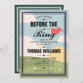 Invitation Dernière Swing Bachelor Golf Week-end Party (Devant / Derrière)