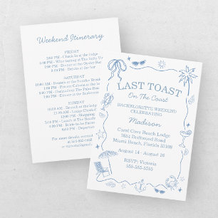 Invitation Dernière Toast Fantaisiste sur la Côte Bleue