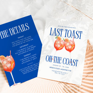 Invitation Dernière Toast sur la Côte Aperol Spritz Enterreme