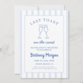 Invitation Dernière Toast sur la fête de Bachelorette de la p (Devant)