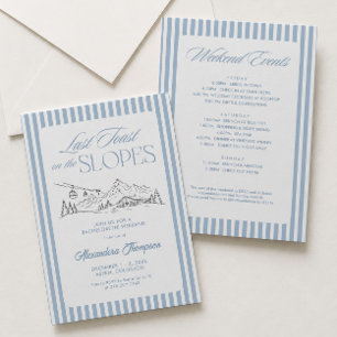 Invitation Dernière Toast sur les Pistes Soirée de Bacheloret