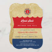 Invitation Dernière Voile Avant Le Veil Glam Bachelorette Par (Devant / Derrière)