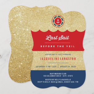 Invitation Dernière Voile Avant Le Veil Glam Bachelorette Par