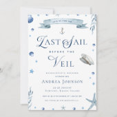 Invitation Dernière Voile Avant le Voile Enterrement de Vie d (Devant)