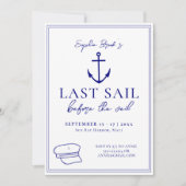 Invitation Dernière Voile Avant Le Week-End De Bachelorette V (Devant)