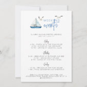 Invitation Dernière voile avant l'invitation de bachelorette  (Dos)